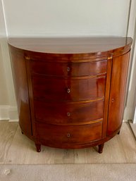 Handsome Demilune Style Chest In Mahogany