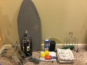 Laundry Lot - Shark Iron, Tabletop Ironing Board, Washer/dryer Risers, Mesh Bag, Dryer Balls, Lint Cleaner