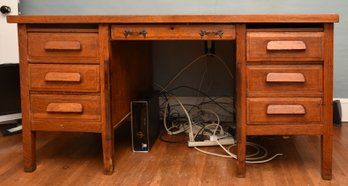 Vintage 1940s Oak Desk