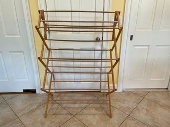 Multi Tier Folding Wood Drying Rack