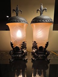 Pair Of Metal Table Lamps