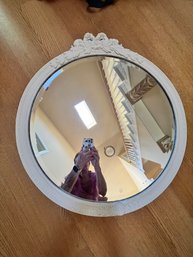 Round Wood Mirror, With Bevel