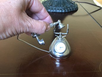 Bell Collectible Miniature Old Time Phone Clock