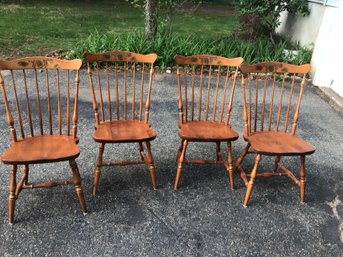 Set Of 4 Hitchcock Dining Chairs Stenciled