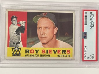 1960 Topps Roy Sievers Card #25     PSA 3