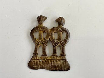 An Older African Figural Brass Tobacco Knife