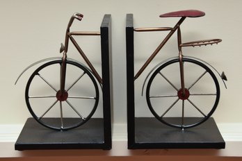 Pair Vintage Bicycle Book Ends