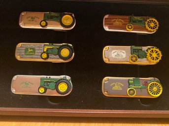 John Deere Tractor Collectible Pocket Knife Set Of Six With Case, Franklin Mint