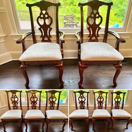 Set Of 8 Tonic Furniture Co. Vintage Chippendale Dining Chairs