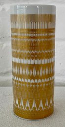 Mid Century Porcelain Gold Accent Vase By Theo Baumann For Rosenthal Studio Line 1960s