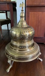 Stunning Two Piece Polished Cut Out Brass Bell Brazier Heater