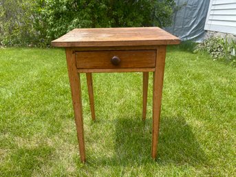 Rustic Vintage Pine End Table