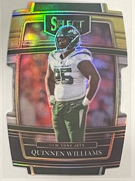 2021 Panini Select Concourse Level Die Cut Quinnen Williams Silver Prizm Rookie Card #27