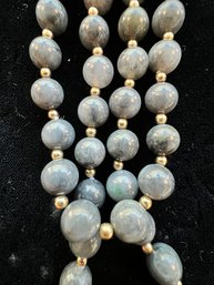 Labradorite 30 Inch Beads With 14 Kt Beads, 6 Mm Beads