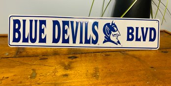 Official Blue Devils Blvd Tin Sign