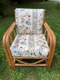 Vintage Set Of Bamboo Sofa, Side Table & 2 Chairs