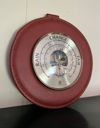 Noymer Leather Wrapped Barometer