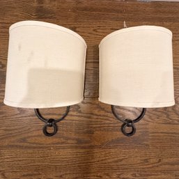 (2) Electric Wall Sconces With Shades