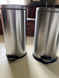 Stainless Tall Pedal Trash Cans