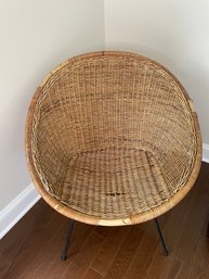 Woven Basket Rattan Hoop Chair