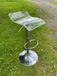 Clear Lucite Seat Adjustable Single Stool