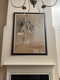 Original Gorgeous Rena May Et Gerardy Antique Poster 51x66 Harford Circa 1930 By Leo Maxy Elegant Deco Flapper