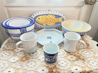 Generous Porcelain Lot With Royal Copenhagen, Digoin, France