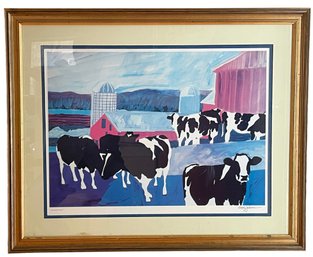 'Monumental Holsteins' Lithograph By Woody Jackson (B)