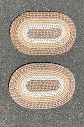 Pair Of Smaller Oval Braided Rugs