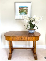 Antique Oval Table With Inlay Detail