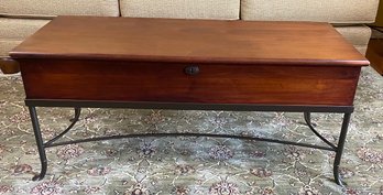 Leisters Furniture Lift Top Coffee Table With Iron Base