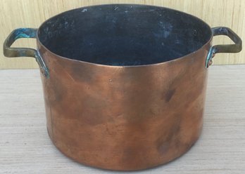 Vintage Forged Old Copper 2 Handle Pot.