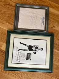 Willie Pep Fighter Picture Frame And Signed Frame