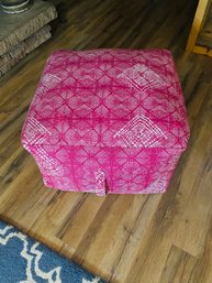 Modern Square Bean Bag Floor Pillow In Magenta