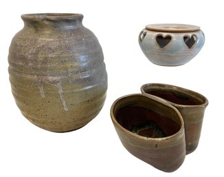 Trio Of Studio Pottery Vessels