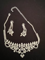 Costume Jewelry Necklace And Earrings 3 Piece