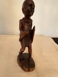 Hand Carved Wooden African Man