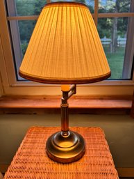 Heavy Brass Table Lamp, 17 Inches High