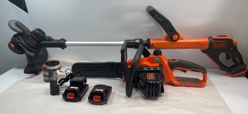 Cordless Black And Decker Weed Wacker And Chainsaw