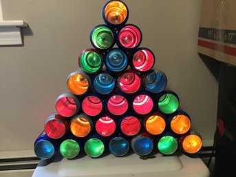 Very Cool Lighted Tin Can Tree