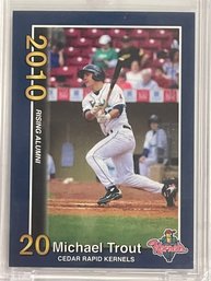 2010 Cedar Rapids Kernels Michael Trout Card #1 Of 3        Pre Rookie Mike Trout Card