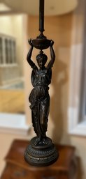 Fabulous Tall Cast Metal Figure Of Woman