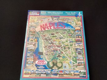 New Sealed 1000 Piece White Mountain Naples Florida Puzzle Map