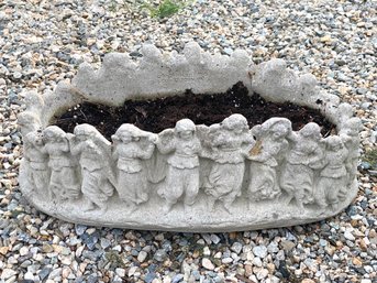 Vintage Dancing Maiden Cement Planter