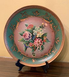 Ceramic Plate With Floral Decoration