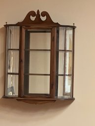 Small Mahogany Wall Hanging Curio Cbinet