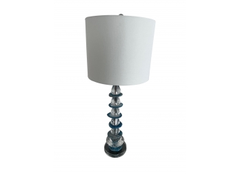 Table Lamp With Blue Agate Accents