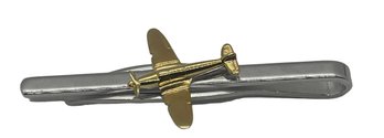 Vintage WW2 Figural Plane Tie Clasp