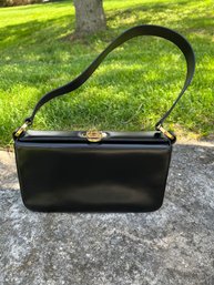 Salvatore Ferragamo Black Leather Handbag