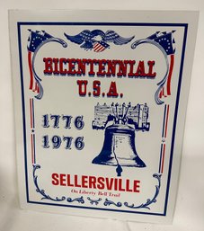 Iron Frame Bicentennial Usa 1776,1976 Sellersville On Liberty Bell Trail.             WA